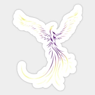 Abstract Phoenix Drawing Sticker